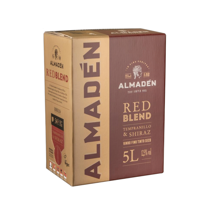 Vinho Almadén Red Blend Tempranillo & Shiraz Bag In Box 5L